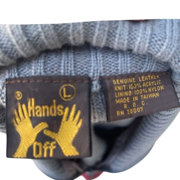 Men’s Vintage Hands Off Gray & Burgundy Suede Sweater Jacket Size Large - Picture 6 of 6